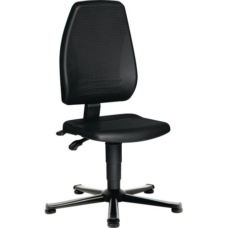 Silla  giratoria  de  trabajo  deslizadores  espuma  integral  negra  440-620mm  TECWERK (1/4)