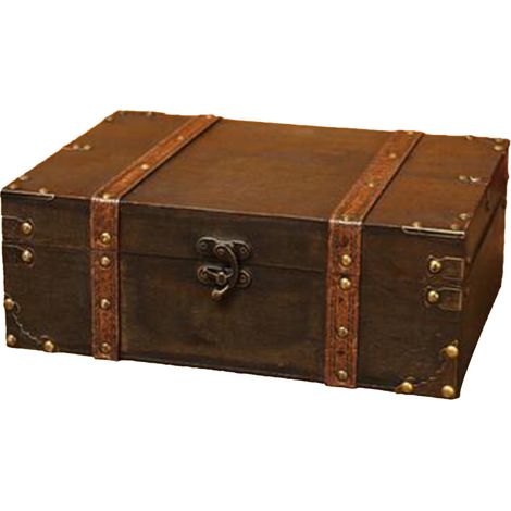 Boîte À Rangement - Boîte À Souvenirs En Bois - Pour Décoration Intérieure - Capacité Élevée - 1 Pièce (1/5)