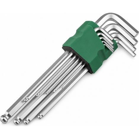 Jeu de 9 clés mâles coudées Torx longues à tête sphérique (1/5)