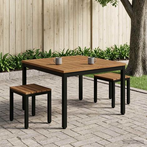 vidaXL Mesa de centro Natural y negro 98 x 100,5 x 45 cm (1/5)
