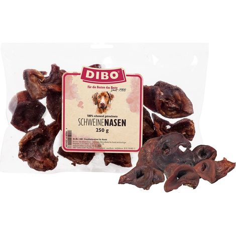DIBO Naso di maiale, sacchetto da 250 g, piccolo snack o dolcetti per alimenti per cani, articoli da masticare di qualità senza prodotti chimici (1/4)