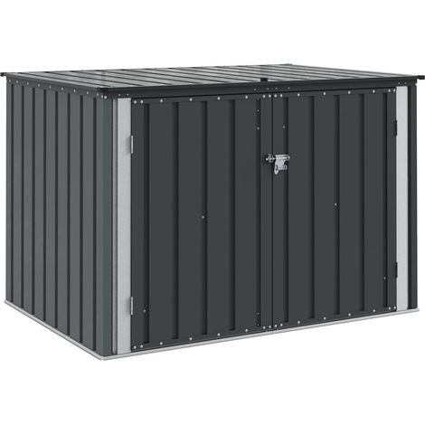 Garden Storage Box Black 151.5 x 107 x 100 cm Steel vidaXL