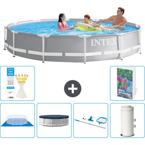 Prism Frame Pool Rund - 366x76 cm - 7-teilig S119