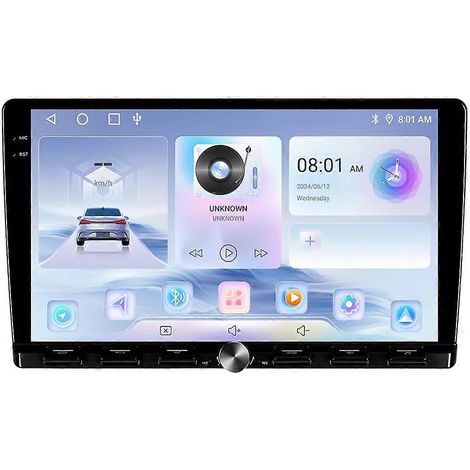 Autoradio multimédia 2DIN 9 pouces pour Android 15, compatible 2 Go + 64 Go, avec CarPlay sans fil, Bluetooth, FM, GPS et Wi-Fi. (1/5)