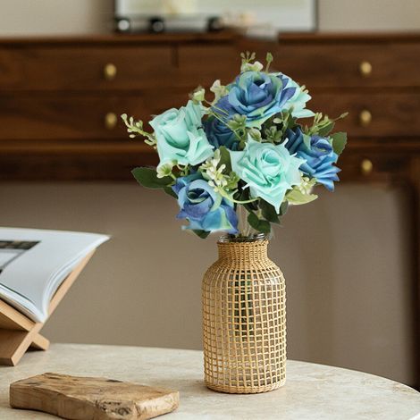 Roses artificielles en mousse de 31 cm avec tige, parfaites pour les bouquets de mariage à faire soi-même, les fêtes prénuptiales et la décoration intérieure. (1/5)