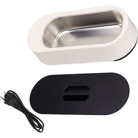 Nettoyeur à ultrasons portable mini en ABS et acier inoxydable pour lunettes, bijoux, montres et pinceaux de maquillage, prise UE 250V (1/5)