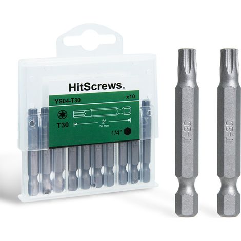 Magnetique Embouts Visseuse Torx T30 50mm 10 Pièces (1/5)