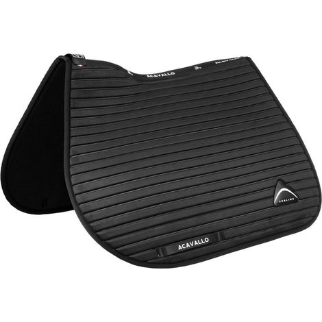 taglia unica, Marrone: Sottosella da salto Sublime in camoscio termoformato e fibre di bamboo con pattern a strisce (1/5)