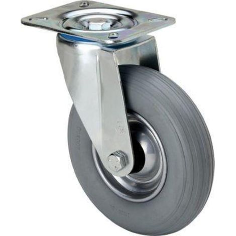 rueda giratora placa 10zv200-emr metalico-impinchable gris rodillos (1/2)