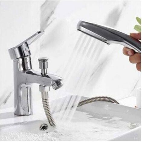 Robinet baignoire robinet monotrou à double usage chaud et froid Alliage Mitigeur de douche, robinet salle bain douche (1/4)