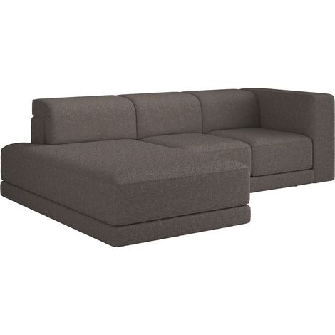 Selsey Novals - Ecksofa L-Form, 4-Sitzer, links, Bouclé Braun, 278 cm (1/5)