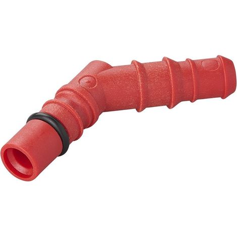 Pasacables con junta tórica para mangueras de 10/12 mm, color rojo