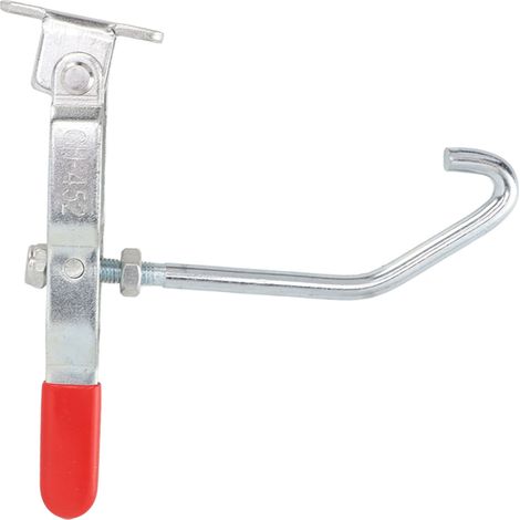Loquet à bascule en J GH 452, loquet à dégagement rapide réglable, loquet à bascule robuste pour couvercle de porte et hayon, couvercle fumé (1/5)