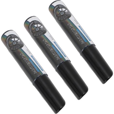 Stylo de retouche peinture pour voiture (10 ml, lot de 3), résistant aux intempéries, pour réparer les rayures et les imperfections de la carrosserie (noir). (1/5)