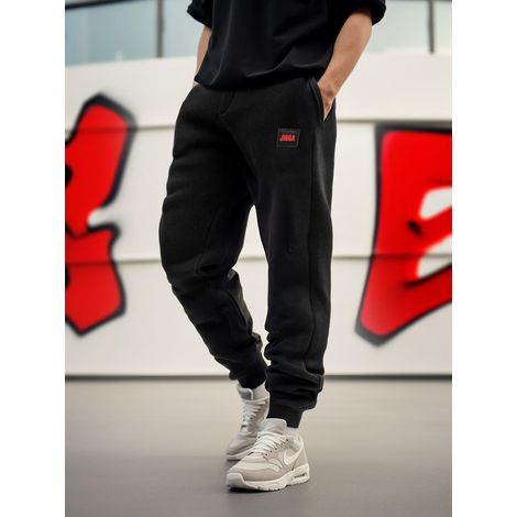 Pantalones deportivos negros para hombre Jigga Wear Frame Name, talla M (1/5)