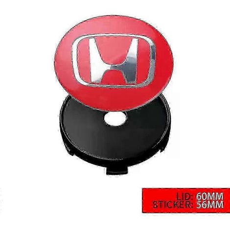 4 Stück Radnabenkappen (56/58/60/69 mm), kompatibles Zubehör für Honda Civic, Jazz, Adventure 150, Inspire, XR-V, CR-V, UR-V, Fit, Type R (60 mm) für RD-BKG