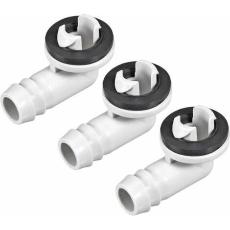Lot de 3 pièces pour évacuation condensat– Connecteur coude pour climatiseur – Raccord de drainage 15mm – Plastique durable (1/5)
