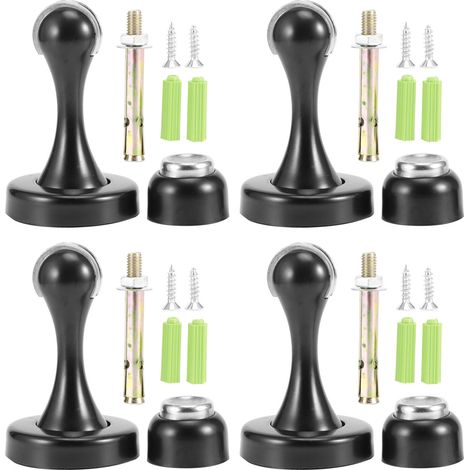 Fermaporta in acciaio inox a 4 pezzi con chiusura magnetica a pavimento. Fermaporta a ventosa da parete senza foratura, viti per un montaggio più sicuro. Mantiene la porta aperta. Adatto a porte largh