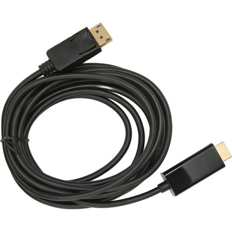Câble DisplayPort vers HDMI 4K 60Hz, Adaptateur Vidéo Haute Performance pour PC, Moniteur, Projecteur, 3 mètres (1/5)