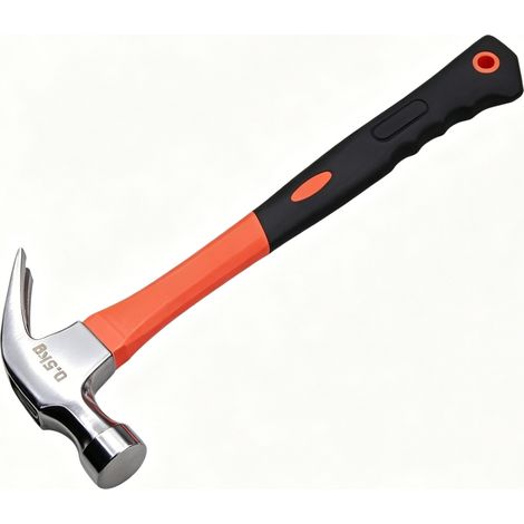 Marteau à panne fendue en acier au carbone, manche antidérapant, marteau de menuisier, outil pour clouer et arracher les clous (1/3)