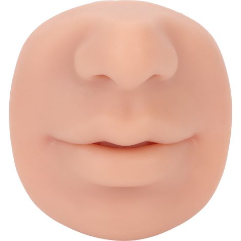 Modèle de piercing en silicone souple flexible, imitation nez réutilisable pour affichage, pratique d’enseignement, beige moyen. (1/5)