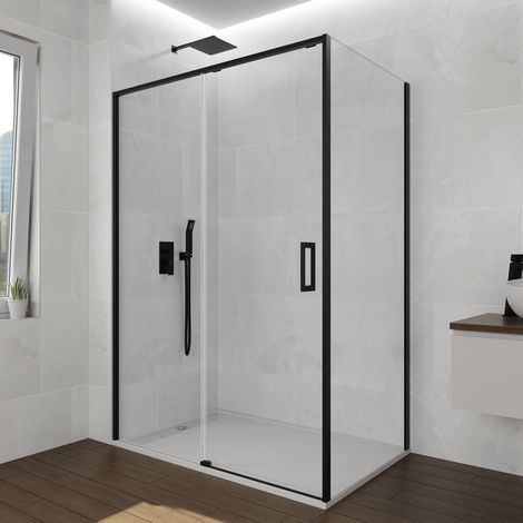 GME TWENTY Mampara Lateral Fijo Ducha 2F+1C Cromo Transparente - Medida: 135-140/67-69 cm - ref: TWAF14070 (1/2)
