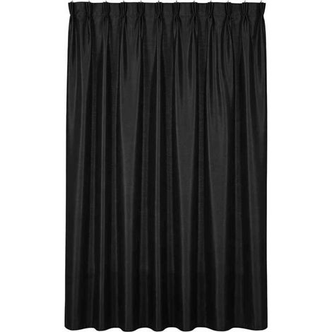 Rideau de douche anti-moisissure, en tissu PEVA imperméable, lavable, adapté aux baignoires ou salles de bains, avec crochets de rideau de douche, noir.