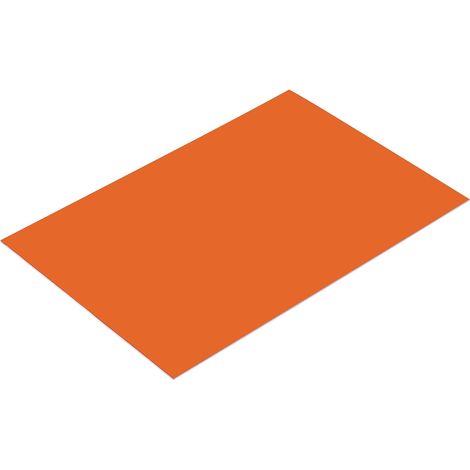 Lot de 6 plaques ABS bicolores gravées, 7,9 x 11,8 pouces, blanc/orange, pour badges (1/5)