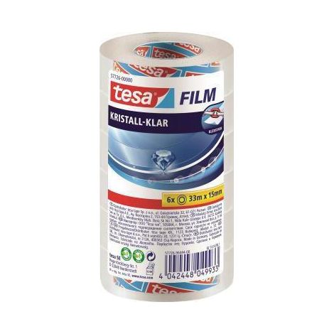 tesa 57726-00000-02 Film adhésif Transparent transparent (L x l) 33 m x 15 mm 6 pc(s) Q152762