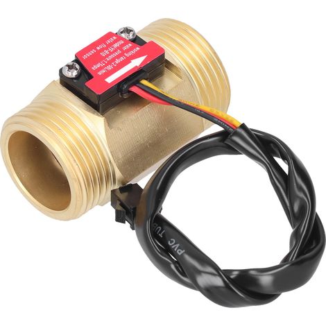1,3-Zoll-Durchflussmesser aus Messing, Durchflusssensor mit Außengewinde für Schwimmbadleitungen (1/5)