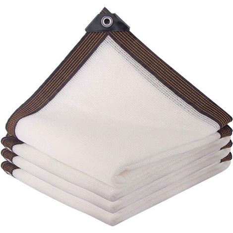 Filet d'ombrage, filet de protection solaire blanc, tissu d'ombrage perméable, adapté aux serres, terrasses, jardins et plantes (3x4 mètres). (1/5)