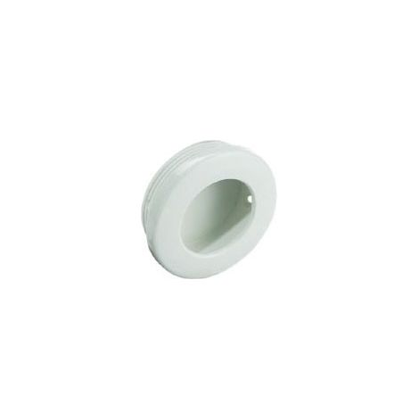 Poignée cuvette nylon 63mm – Encastrement Ø 54mm – Profondeur 13mm – Pour meubles en bois dur – Décor blanc – Fosun
