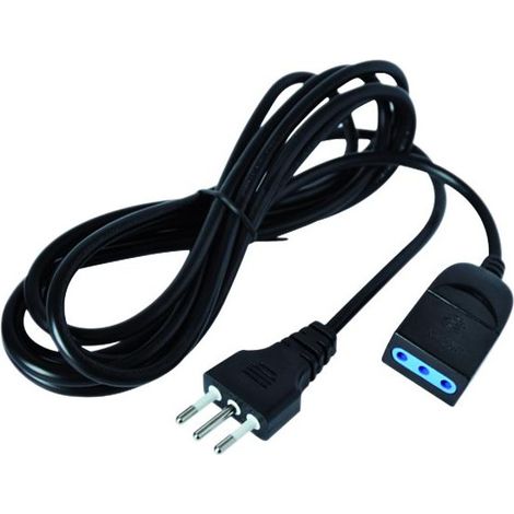 Extensión lineal Vigor M/F 10A 3X0,75 mm² 3 m Negro