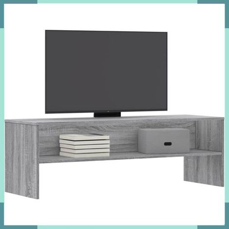 835565 Meuble TV sonoma gris 120x40x40 cm bois d'ingénierie (1/5)