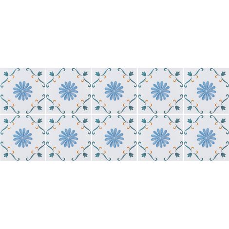 Papier peint décoratif imperméable antidérapant, autocollant mural pour sol, décoration de la maison, 20x20cm, 10 pièces (1/5)