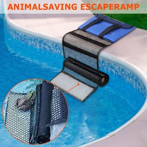 Flytande nätramp for pool, flyktutrustning for vilda djur vid poolen pour petit varelser, hållbar poolstege for säkerhet