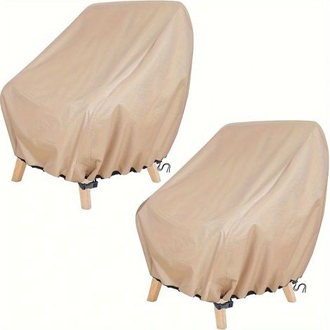 Housse Chaise Jardin 2 Pièces – 71x76x81 cm – Tissu Oxford Imperméable – Balcon (1/5)