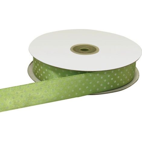 ETM Nastro Doppio Raso Pois 25 Mm 50 Mt Verde