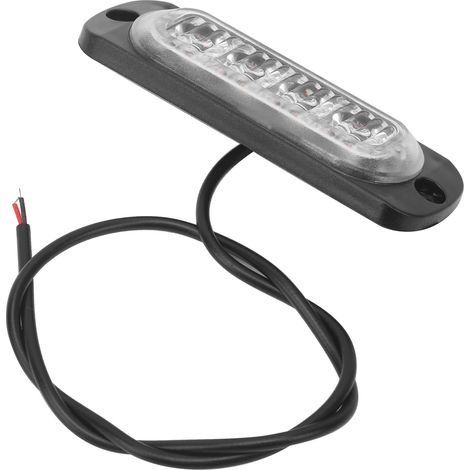 12V 4-LED-Seitenwarnleuchte, gelbes Licht, hohe Helligkeit, IPX-4 wasserdicht, für Auto, Motorrad, LKW (1/5)