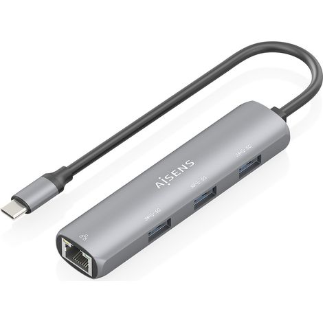 Hub USB Aisens ASUC-4P038-GR Gris