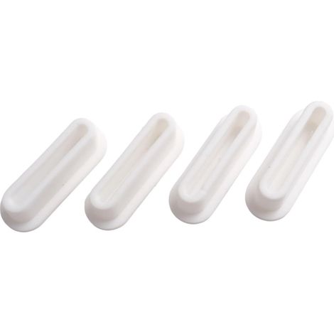 Bouchons trop-plein - Lot de 4 - Silicone souple - Cache-trou décoratif - Salle de bain et cuisine - Blanc 48mm (1/5)