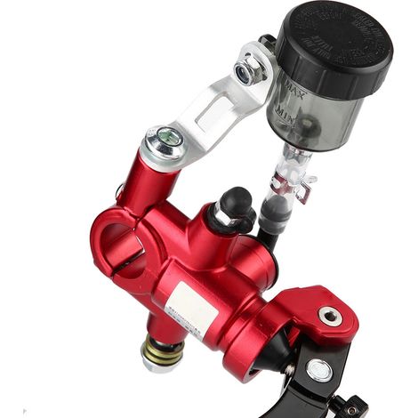 Umbau eines Motorrad-Rückspiegels mit schwarzem Aluminiumstiel (Kohlefasertextur). (1/5)