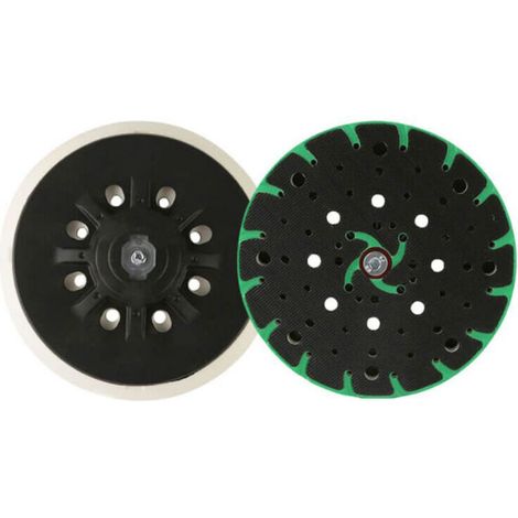 1 platorello abrasivo morbido per levigatrice orbitale Festool da 150 mm - filettatura di collegamento M8, compatibile con Festool Rotex RO, ETS 150 ecc., platorello abrasivo