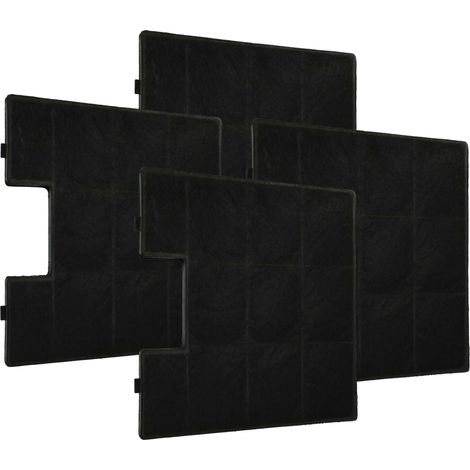 vhbw 4x filtro de carbón activado compatible con Teka FW K 225 campanas cocina