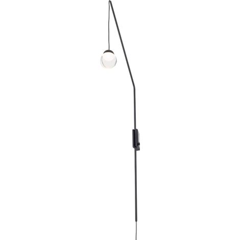 Applique nera con sfera bianca sospesa ZOOM LED 3W Maxlight (1/3)