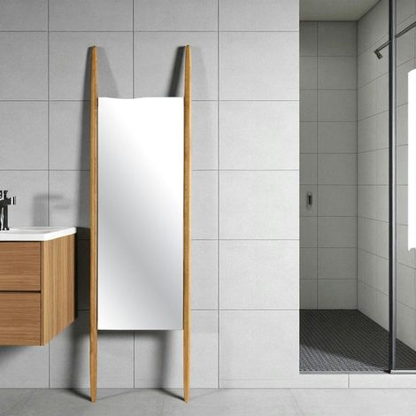 Miroir sur pieds en bois clair - style épuré, 170 cm IENA (1/2)