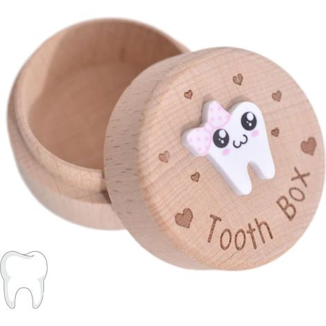 1 pcs Boite a Dents de Lait, Boite a Dents de Lait Garcon avec Motif de Dents de Lait pour garçons et filles, Boite à Dents de Lait pour Stockage des dents, Cadeau pour les nouveaux parents (1/5)
