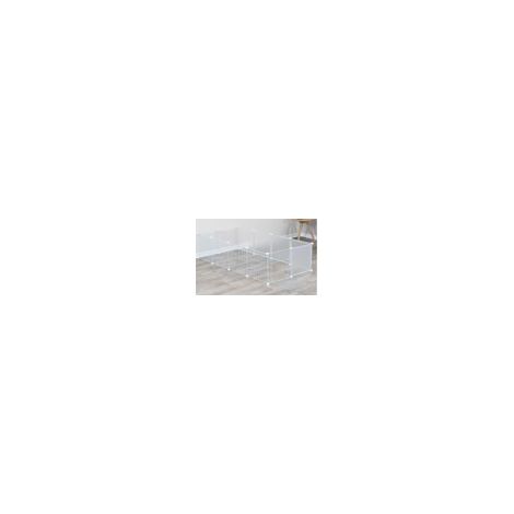 MaxxPet Puppy Park - Parco per cuccioli pieghevole - Gabbia per cani - Parco per cuccioli con 12 pannelli di recinzione - 140x70x35 cm - Bianco (1/5)