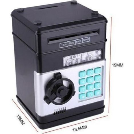 TrAdE Shop Traesio - Salvadanaio Elettronico Cassaforte Atm Per Bambini Contanti Monete -