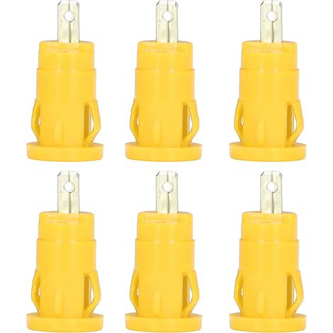 100 Connecteurs Banane Douille 4mm Bague Terminal Nickel Cuivre Jaune Lot Adaptateur Borne Sécurité (1/5)